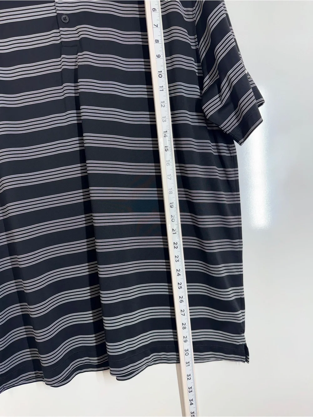 Nike Golf Tour Performance Men Striped Polo Shirt XXL Black Athletic Golf Sporty